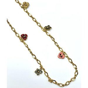 Joan Rivers Victorian Language of Flowers Necklace Only 8 Charms